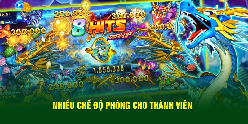 Nhiều chế độ phòng cho thành viên